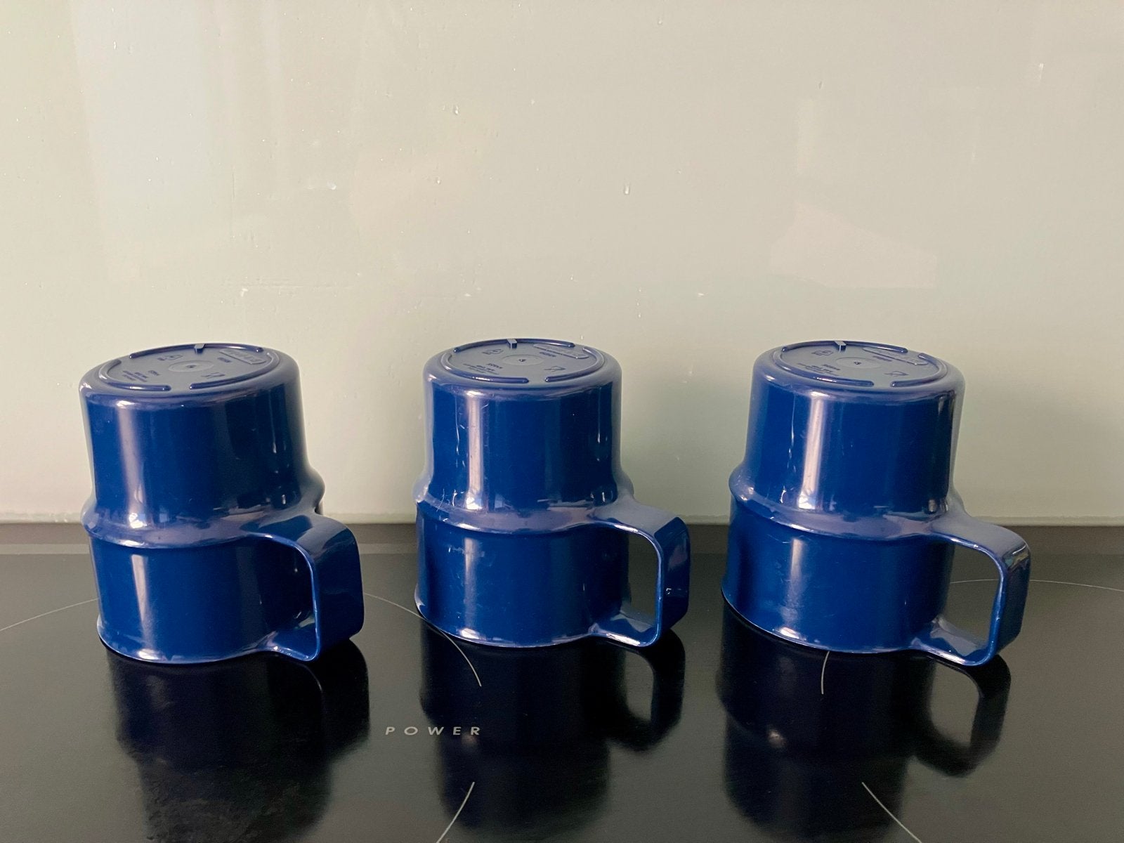 3 blauwe MEPAL drinkbekers in prima staat, Kunststof, Ophalen of Verzenden, Overige merken, Gebruikt