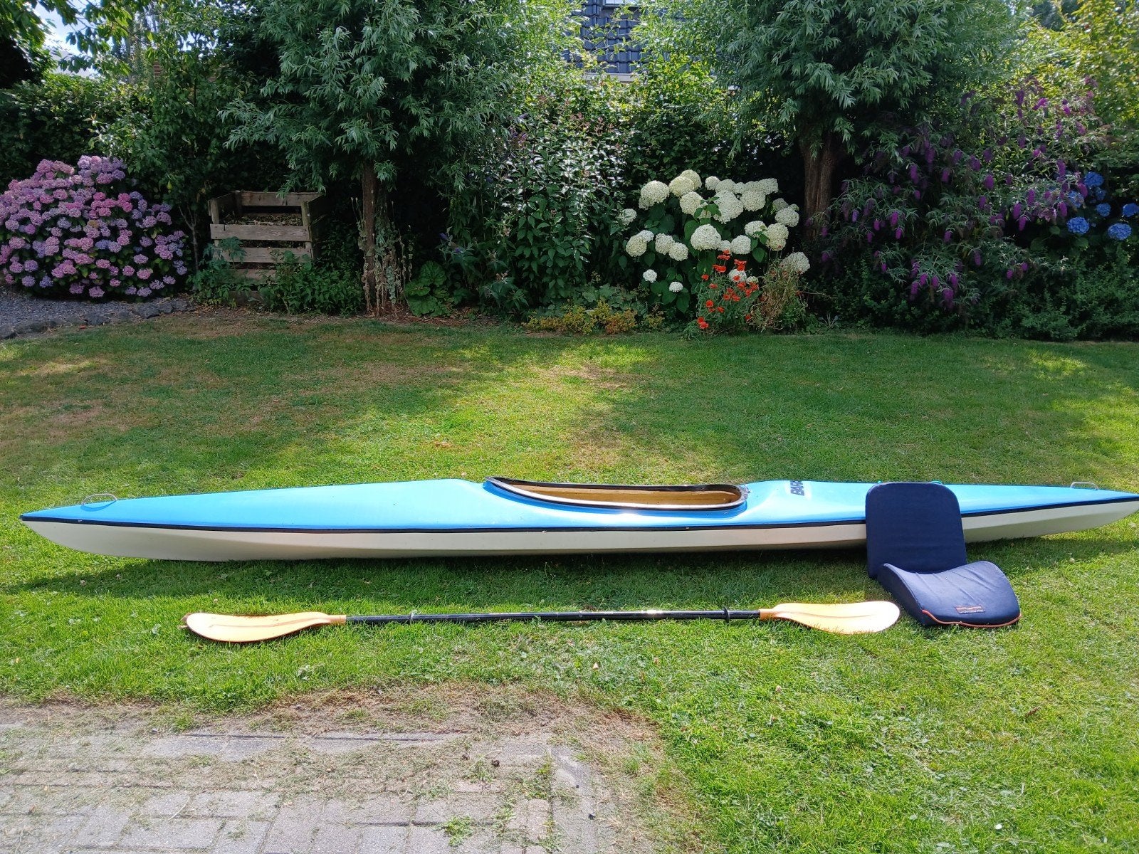 Barracuda Kajak - Blauw met peddel en zitje, Ophalen