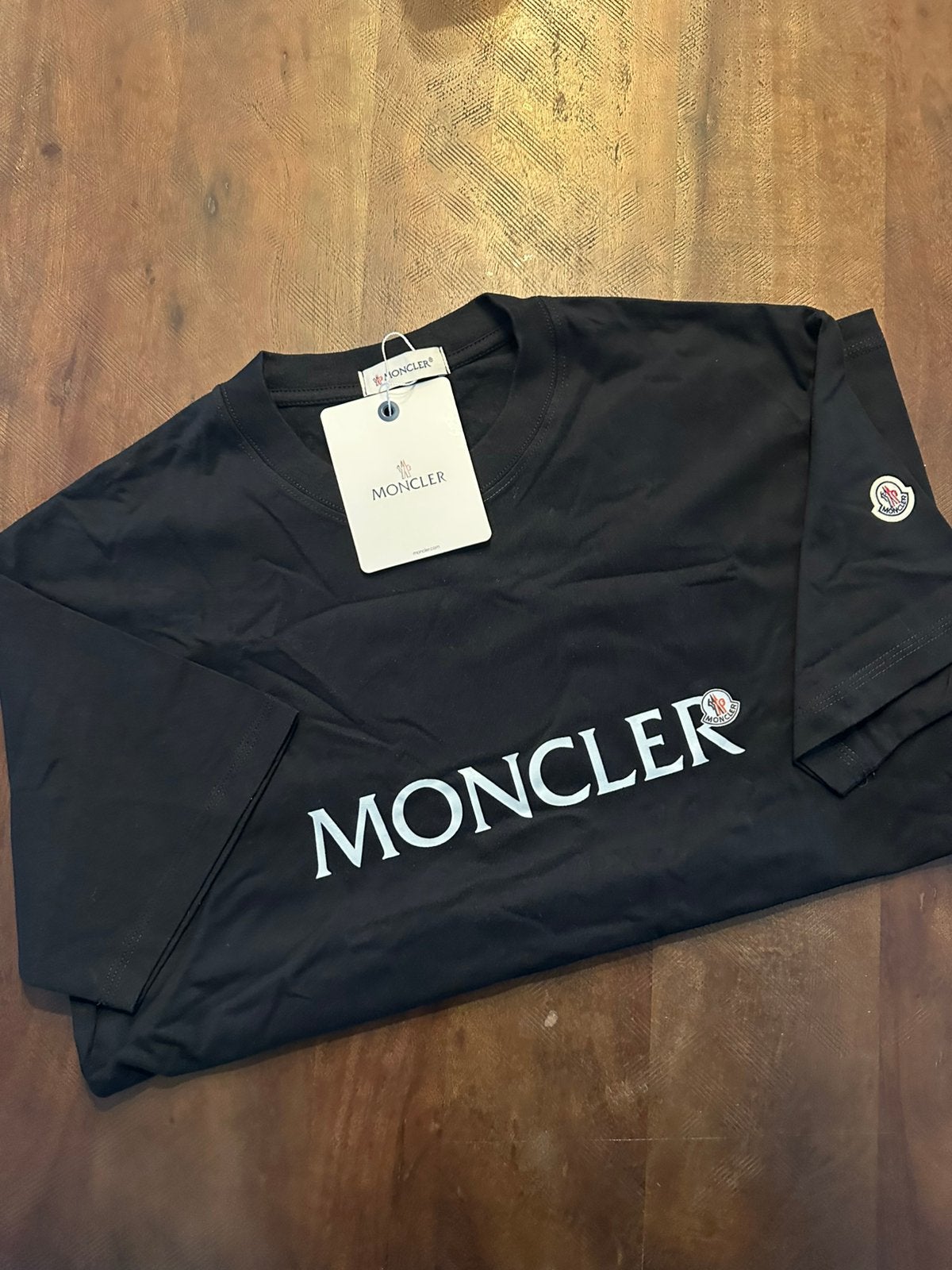 zwarte moncler shirt maat S, Ophalen of Verzenden, Nieuw, Maat 46 (S) of kleiner, Zwart