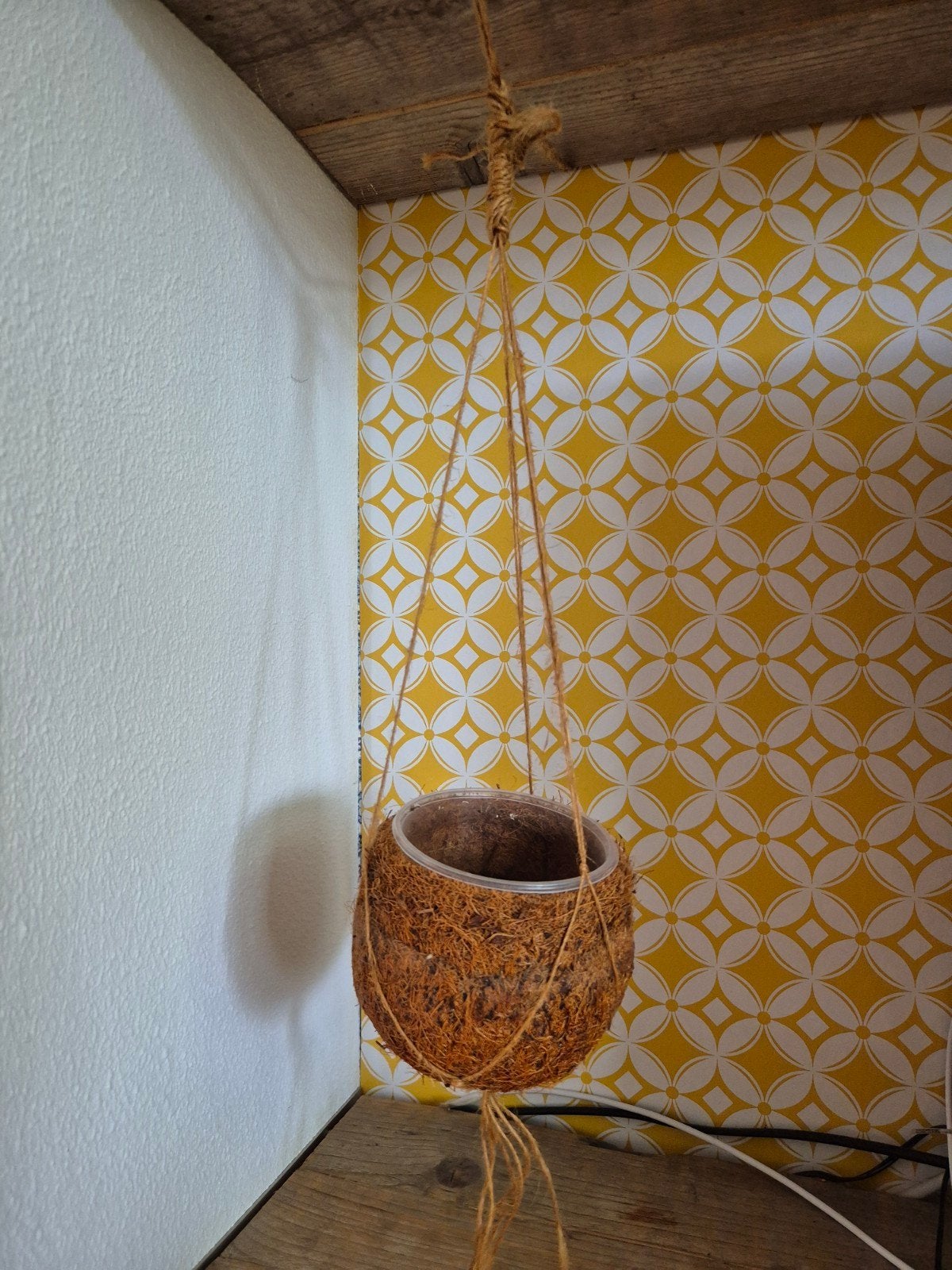 Hangende plantenpot, Overige materialen, Rond, Ophalen of Verzenden, Zo goed als nieuw