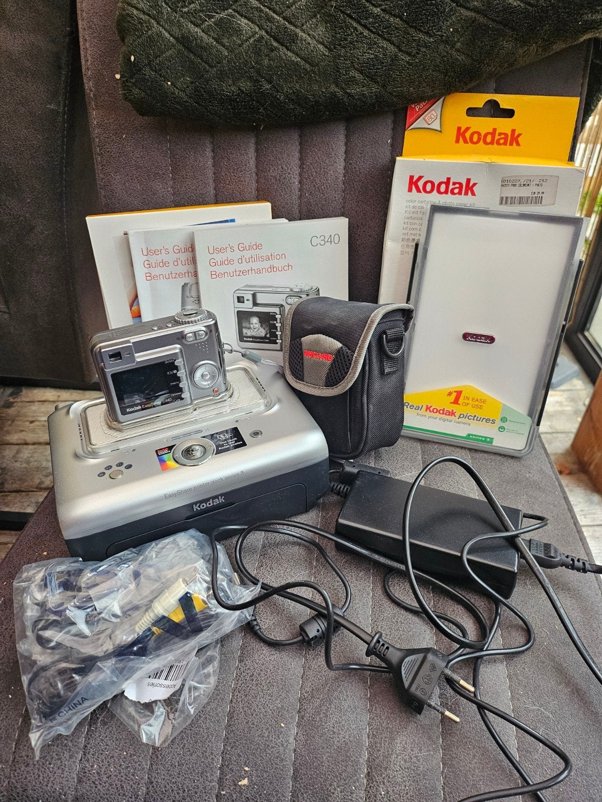 Kodak EasyShare C340 digitale camera met printer, Ingebouwde flitser, Ophalen of Verzenden, Zo goed als nieuw, Accu