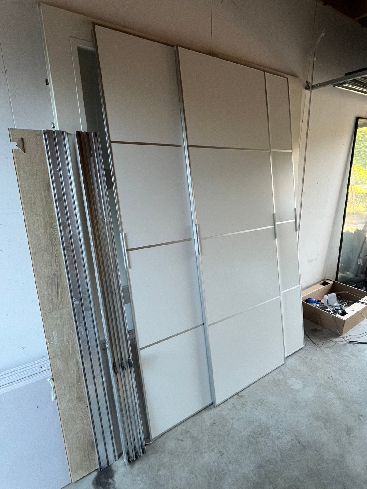 Schuifwand deuren en rails, Doe-het-zelf en Verbouw, Platen en Panelen, Ophalen, Zo goed als nieuw