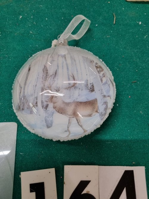 kerstbal met hert 3d, van glas, Ophalen of Verzenden, 'T Olde Gre-j, Info@toldegrej.nl, Endepoelstraat 20f Didam
