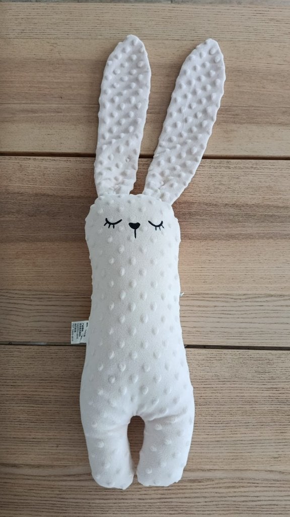 Wit konijn knuffel met lange oren, Overige merken, Overige karakters, Konijn, Ophalen of Verzenden