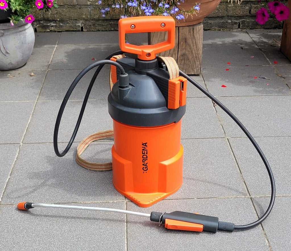 Gardena - Drukspuit - 100 % in orde - 5 liter -, Tuin en Terras, Hand-tuingereedschap, Ophalen of Verzenden, Gebruikt, Overige soorten