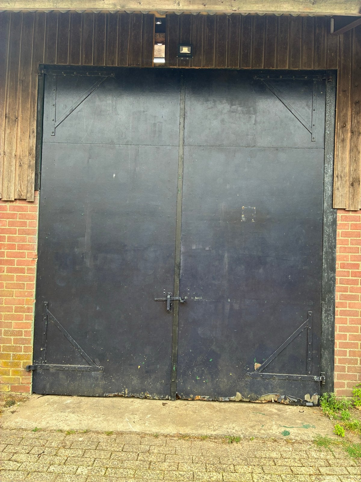 T.e.a.b Robuuste houten schuurdeuren, gebruikt, Ophalen, Gebruikt, Garagedeur, Hout