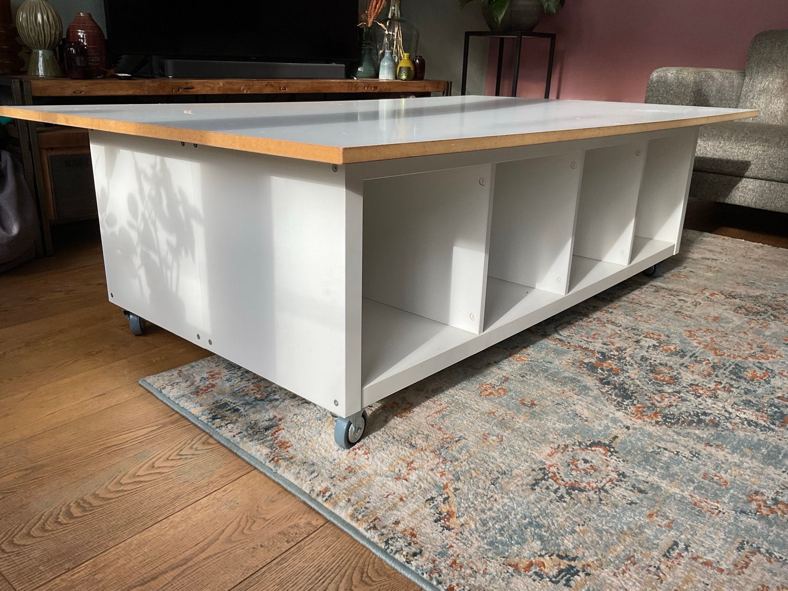Speel-/legotafel met opbergruimte en wieltjes, Kinderen en Baby's, Ophalen, Gebruikt