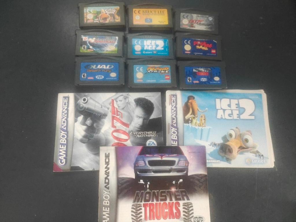 Negen Game Boy Advance Spellen Bruce Lee 007 James Bond, Spelcomputers en Games, Games | Nintendo Game Boy, 1 speler, Ophalen of Verzenden