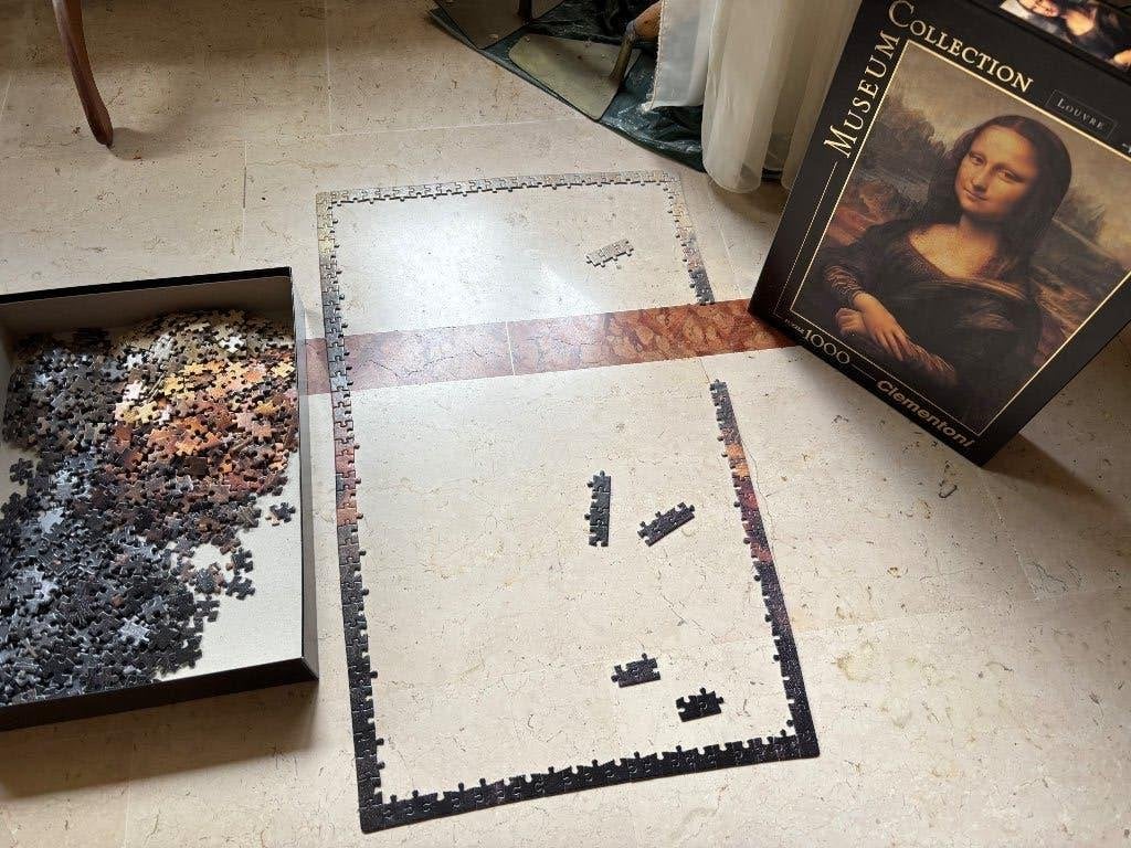 Puzzel Mona Lisa, Verzenden, 500 t/m 1500 stukjes, Gebruikt, Legpuzzel