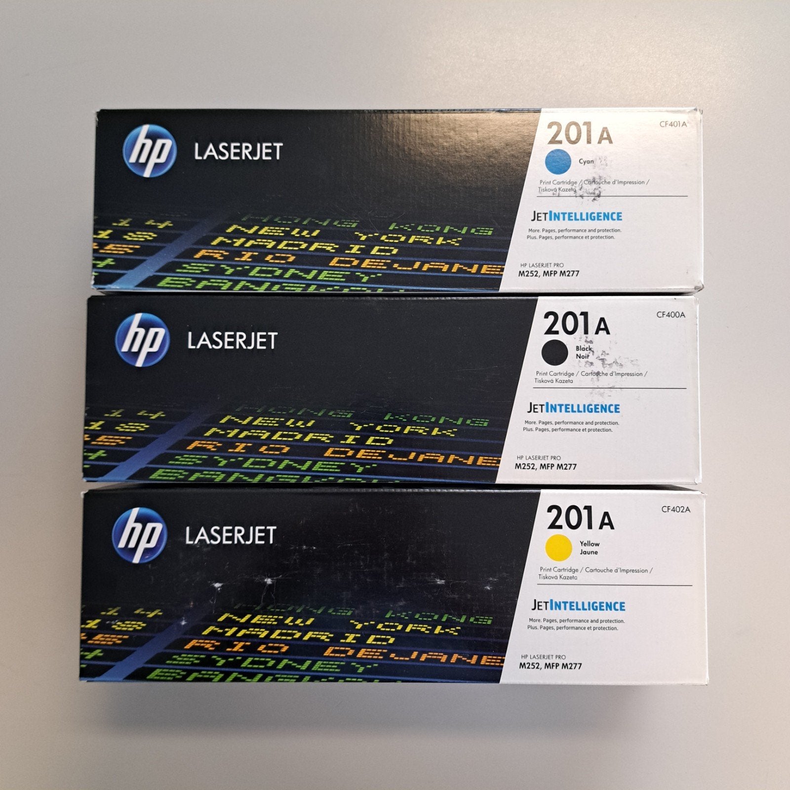 HP LaserJet 201A Toner Cartridges (Cyaan, Zwart, Geel), Computers en Software, Printerbenodigdheden, Ophalen of Verzenden, Nieuw