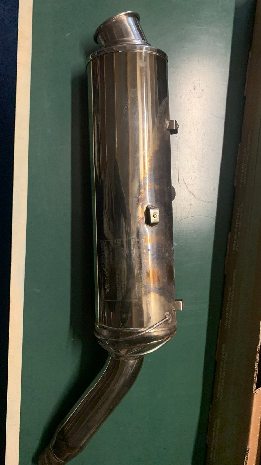 Uitlaat uitlaatdemper demper triumph tiger 955i 955 885, Ophalen of Verzenden, Gebruikt