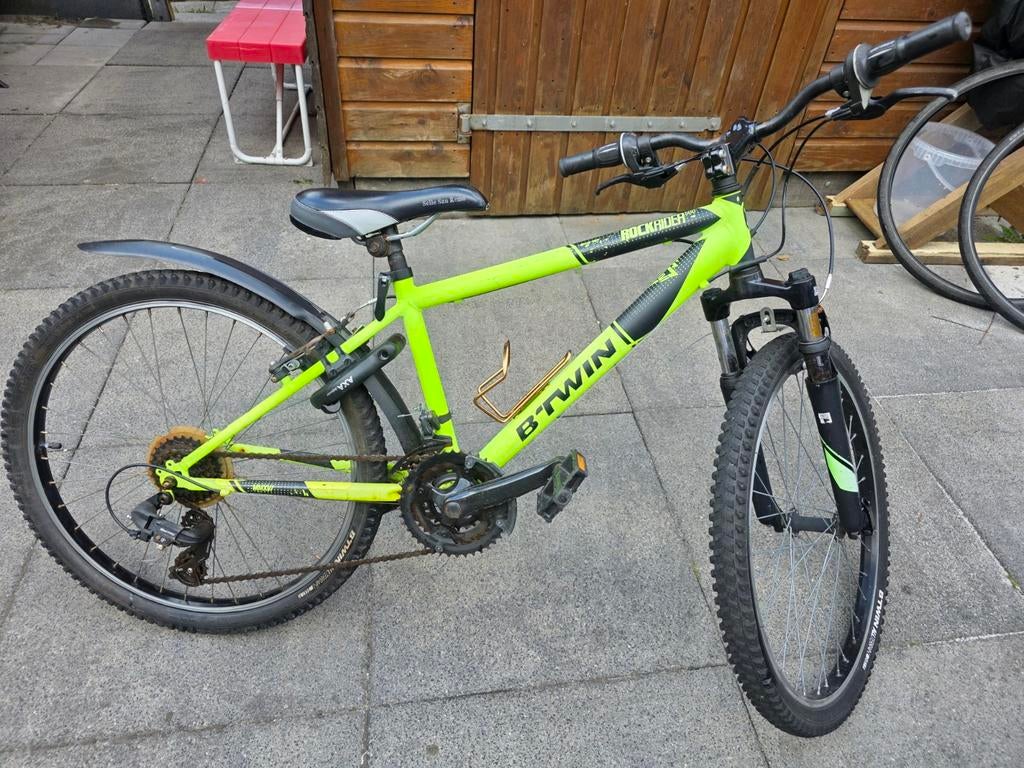 B'TWIN Rockrider 24 inch kinderfiets, Gebruikt, Velgrem, Ophalen of Verzenden, 20 inch of meer