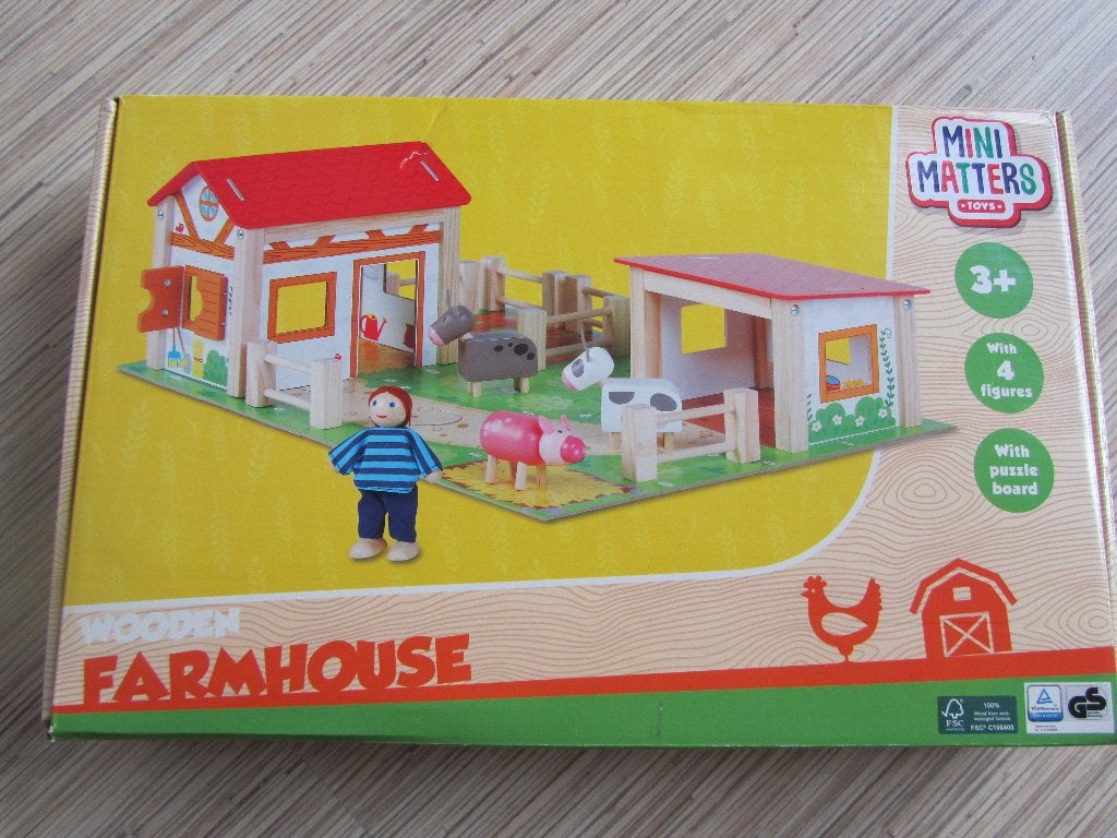 houten boerderij bouwpakket, Kinderen en Baby's, Speelgoed | Houten speelgoed, Ophalen, Nieuw, Overige typen