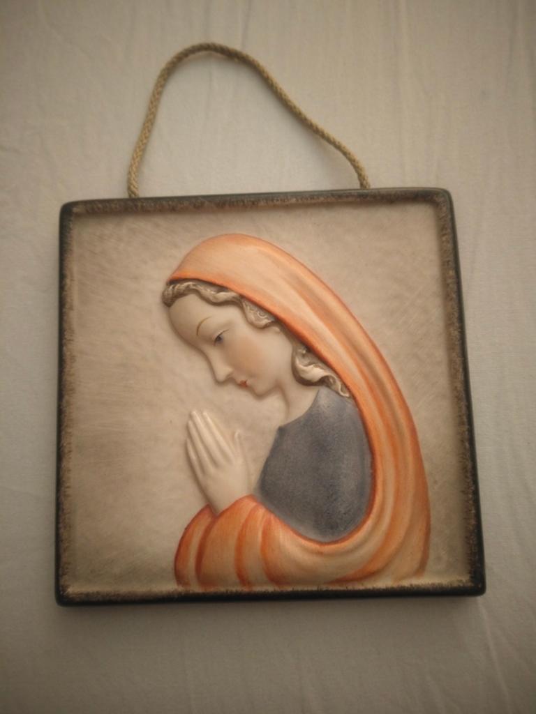 Vintage Goebel Wandplaket Biddende Madonna H.M. 66, Ophalen of Verzenden