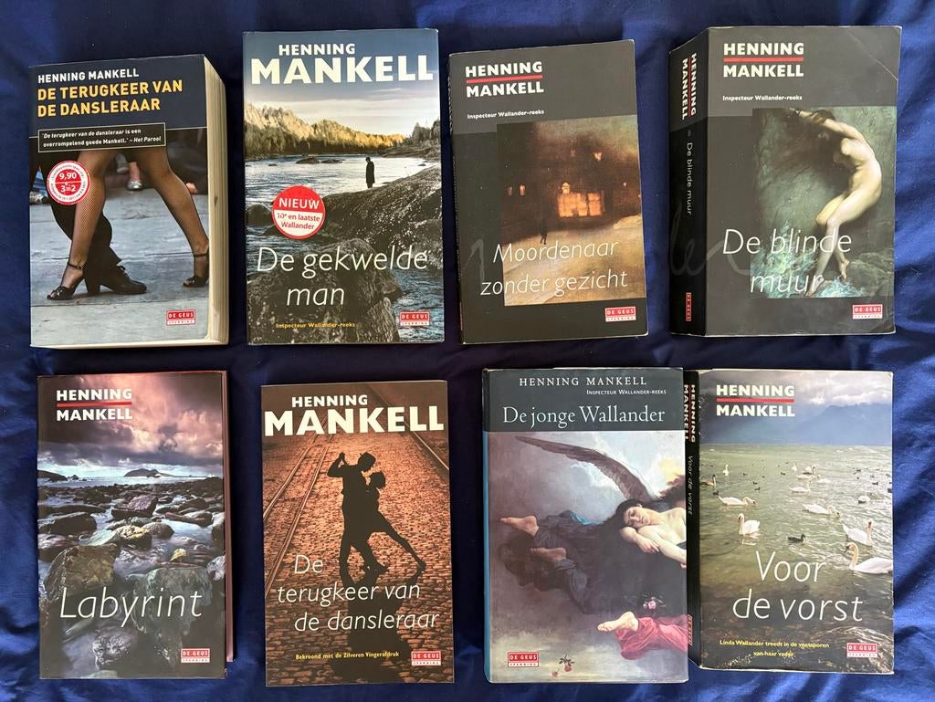 8 Henning Mankell boeken - Wallander serie, Ophalen of Verzenden, Gelezen, Tv-bewerking