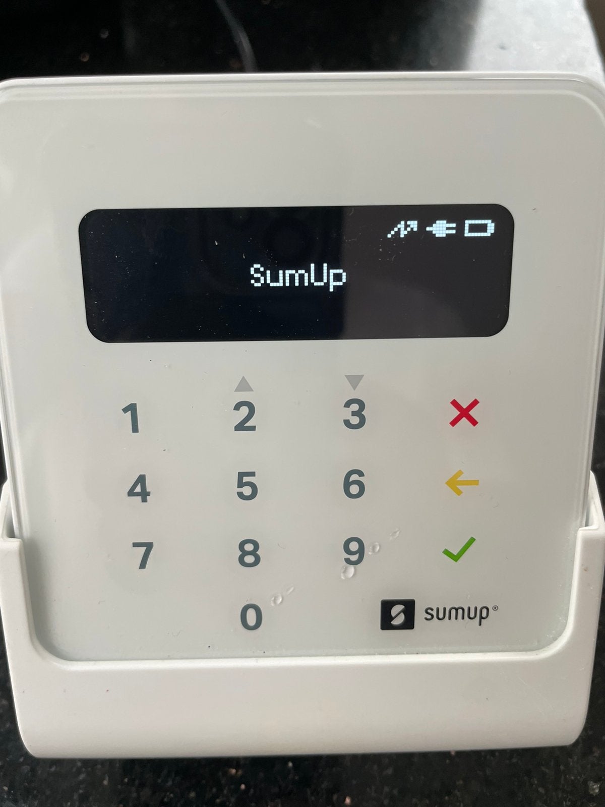 SumUp Air Mobiel Pinapparaat + Oplaadstation, Verzamelen, Elektronische Apparatuur, Ophalen of Verzenden, Overige typen