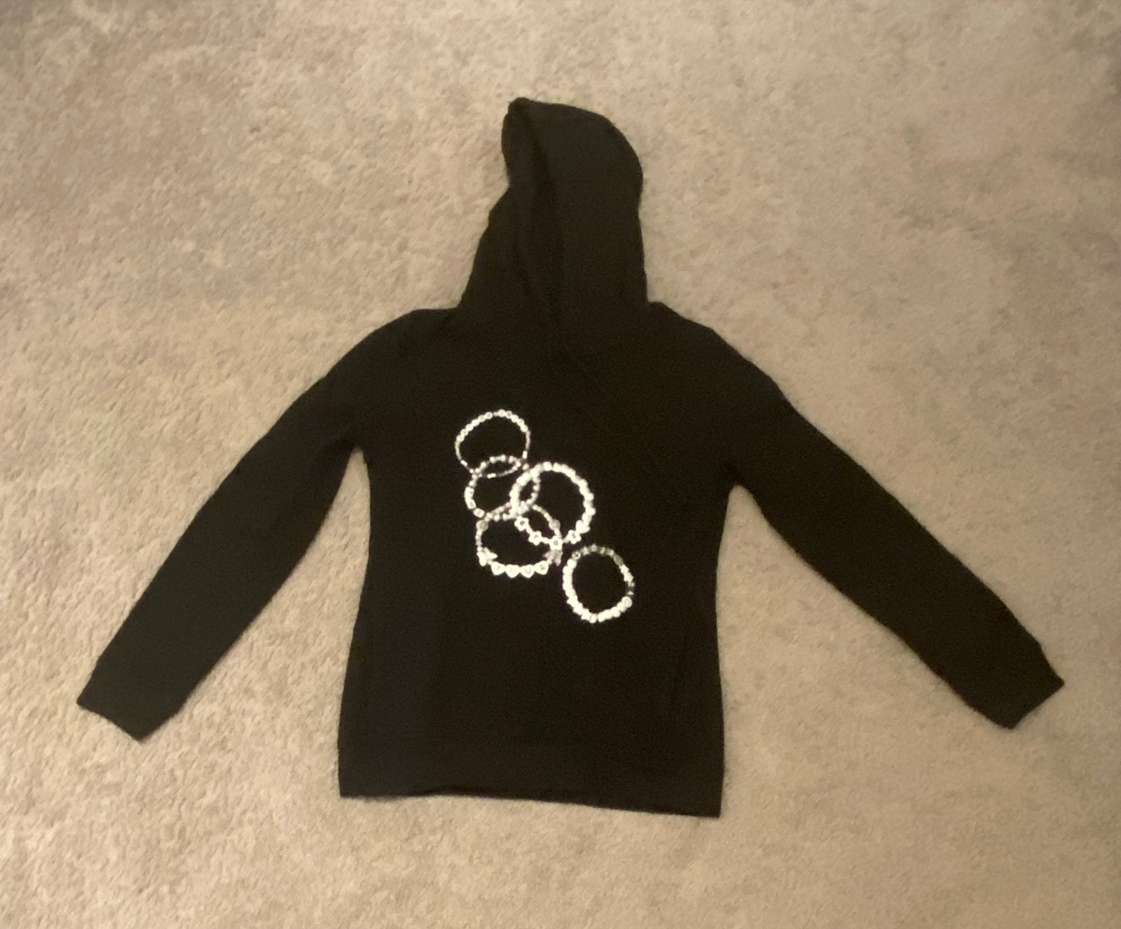 Taylor Swift The Eras Tour Hoodie Zwart XS, Ophalen of Verzenden, Zo goed als nieuw, Maat 34 (XS) of kleiner, Zwart