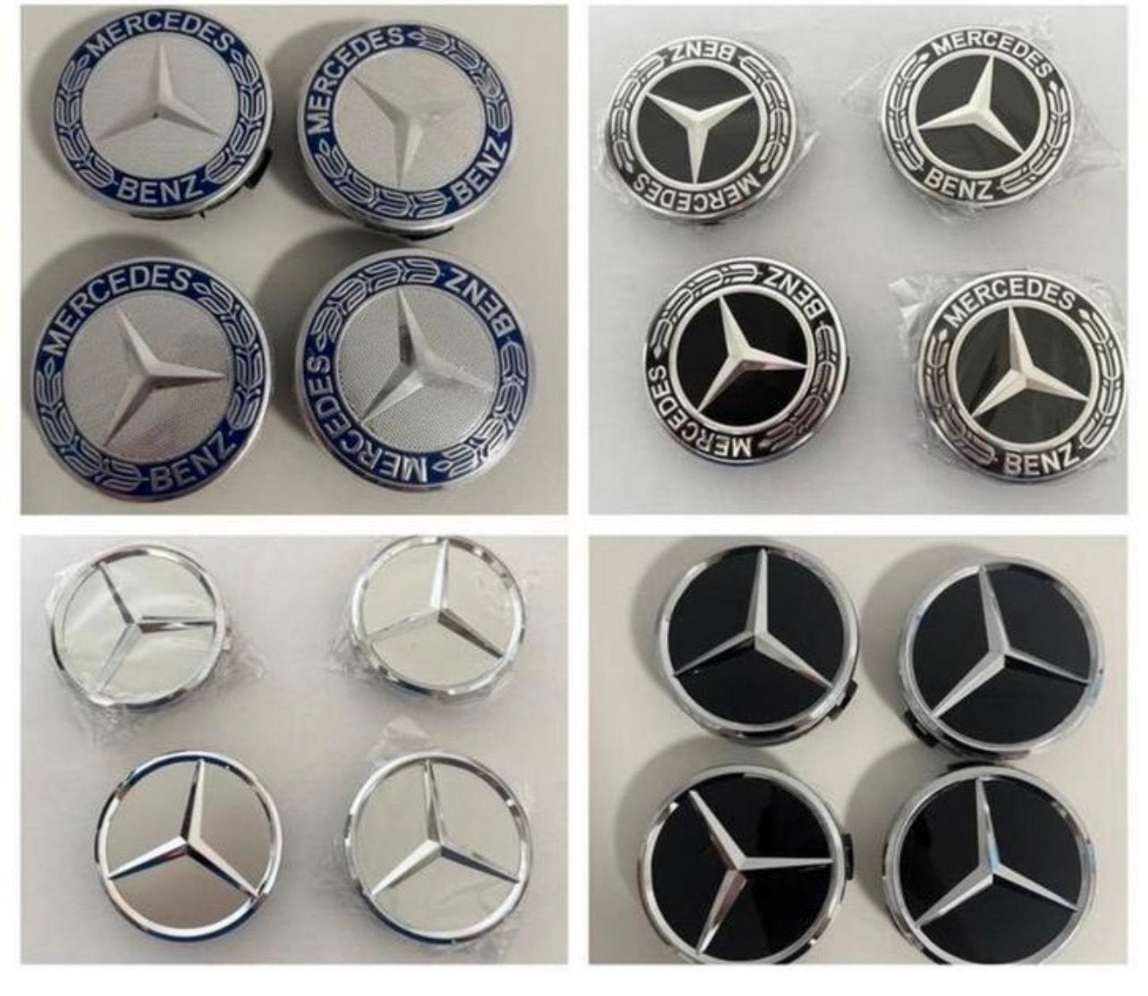 Mercedes-Benz Naafdoppen Velgkappen 75mm NIEUW, Auto diversen, Wieldoppen, Ophalen of Verzenden, Nieuw