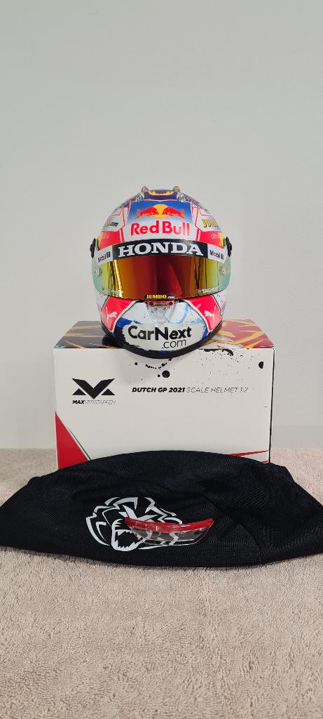 Max Verstappen Helm Zandvoort 2021 schaal 1:2, Ophalen of Verzenden, Zo goed als nieuw, Formule 1