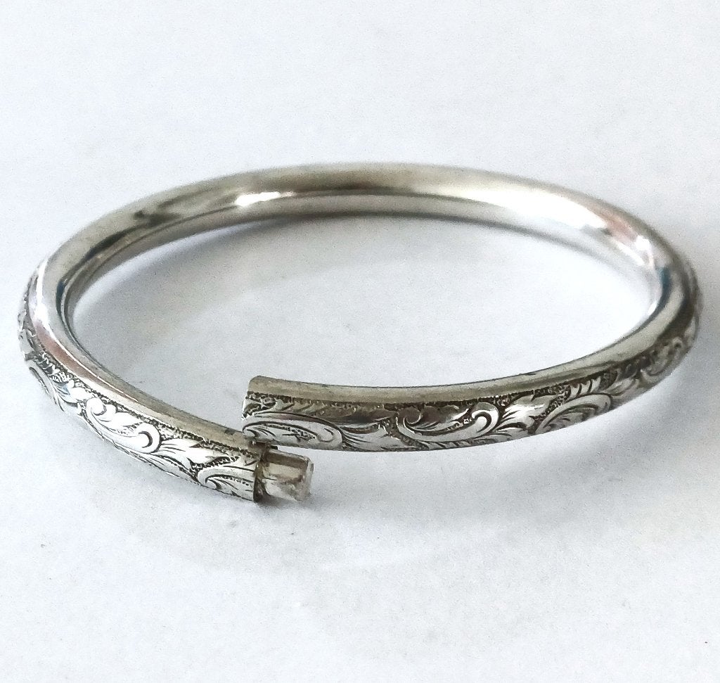 slavenarmband/ bangle zilver Andreas Daub Pforzheim 1950-'60, Ophalen of Verzenden, Zilver, Armband