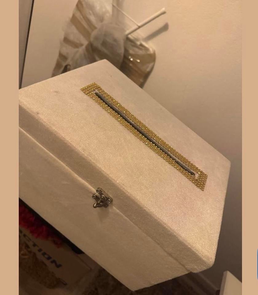 Cadeaubox/geldkistje voor bruiloft of feest, Huis en Inrichting, Woonaccessoires | Kisten, Ophalen of Verzenden, Zo goed als nieuw