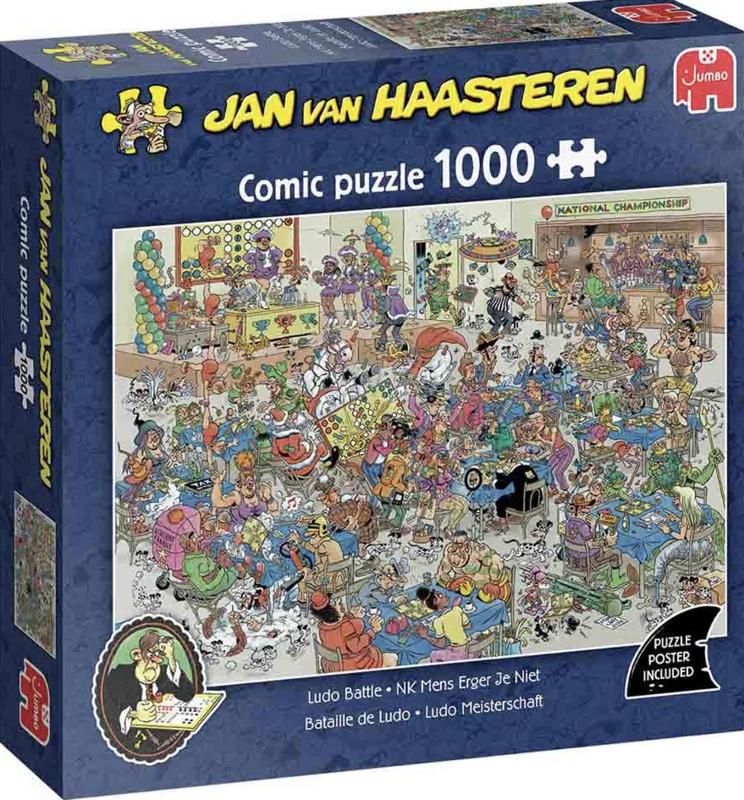 Jan van Haasteren - Mens Erger je Niet - 1000 stukjes, Ophalen of Verzenden, 500 t/m 1500 stukjes, Nieuw, Legpuzzel