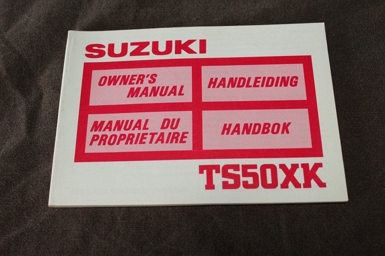 Suzuki TS50XK 1987 bromfiets handleiding owner's manual TS50, Ophalen of Verzenden, Gebruikt