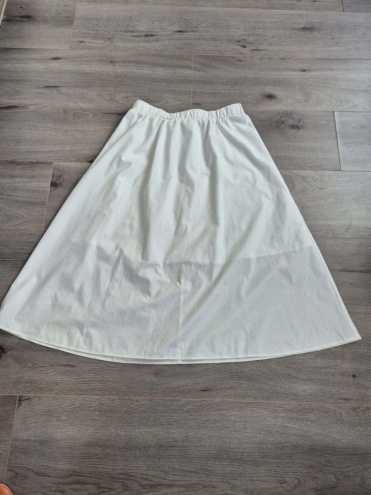 Witte SHEIN A-lijn midi/maxi rok met elastische taille, Kleding | Dames, Rokken, Wit, Maat 42/44 (L), Ophalen of Verzenden, Zo goed als nieuw