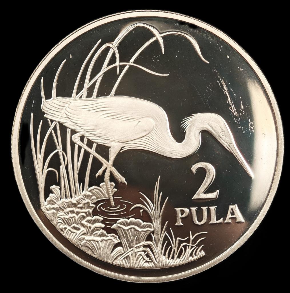 Botswana 1986 2 Pula PROOF, Verzenden, Overige landen, Losse munt, Zilver