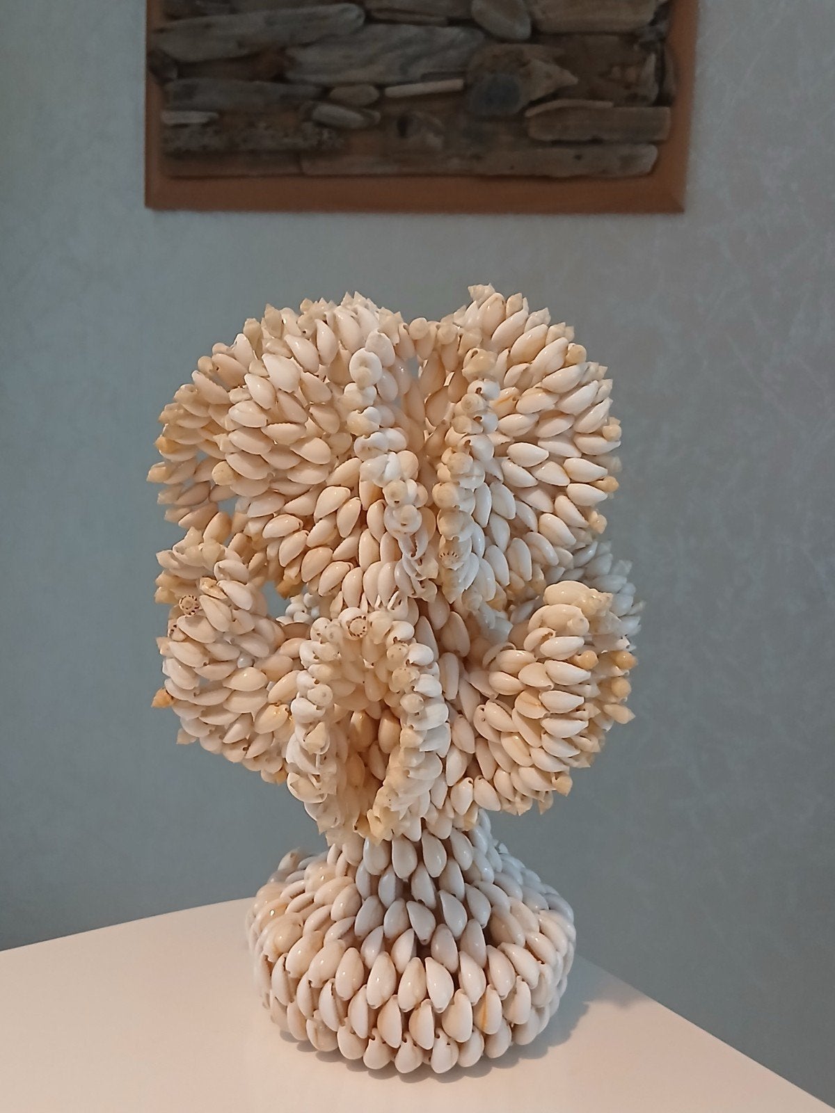 unieke schelpenboom..25cm.kan ook een lampje in, Ophalen