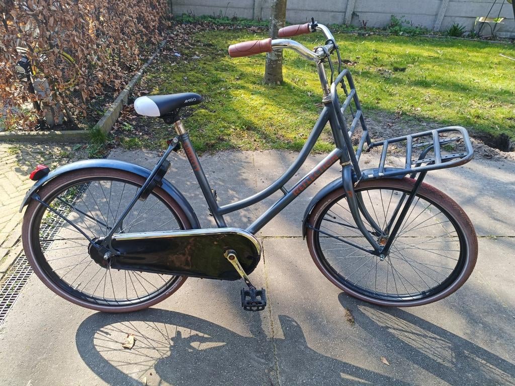 Meisjesfiets 24 inch met voordrager, Ophalen, Gebruikt, 24 inch