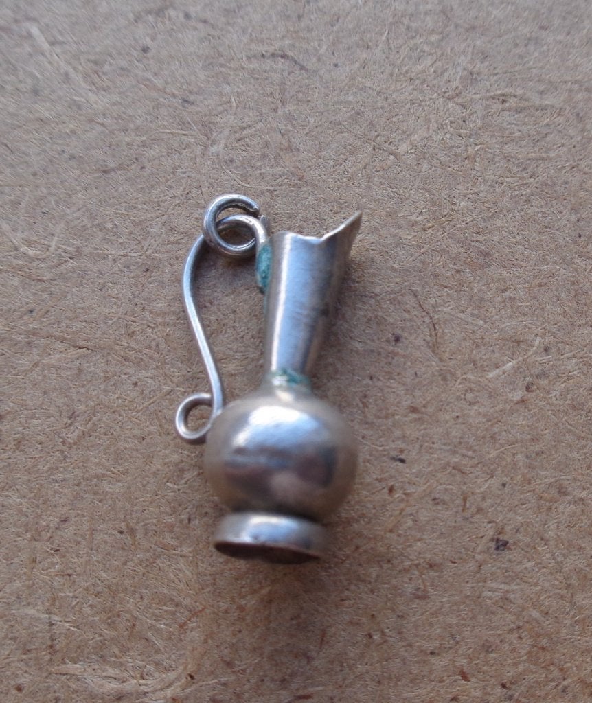 zilveren vintage bedel schenk kan [527], Overige merken, Verzenden, Zo goed als nieuw, 1 bedel