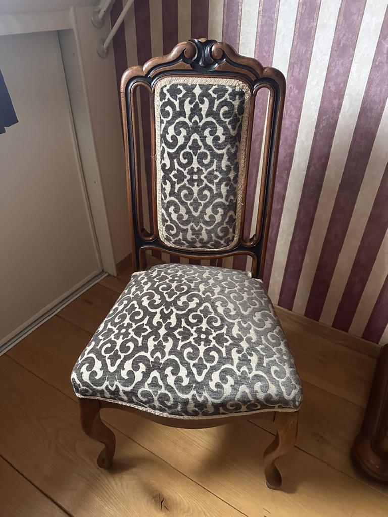 4 antieke eetkamerstoelen, Huis en Inrichting, Stoelen, Ophalen, Gebruikt, Overige kleuren, Vier