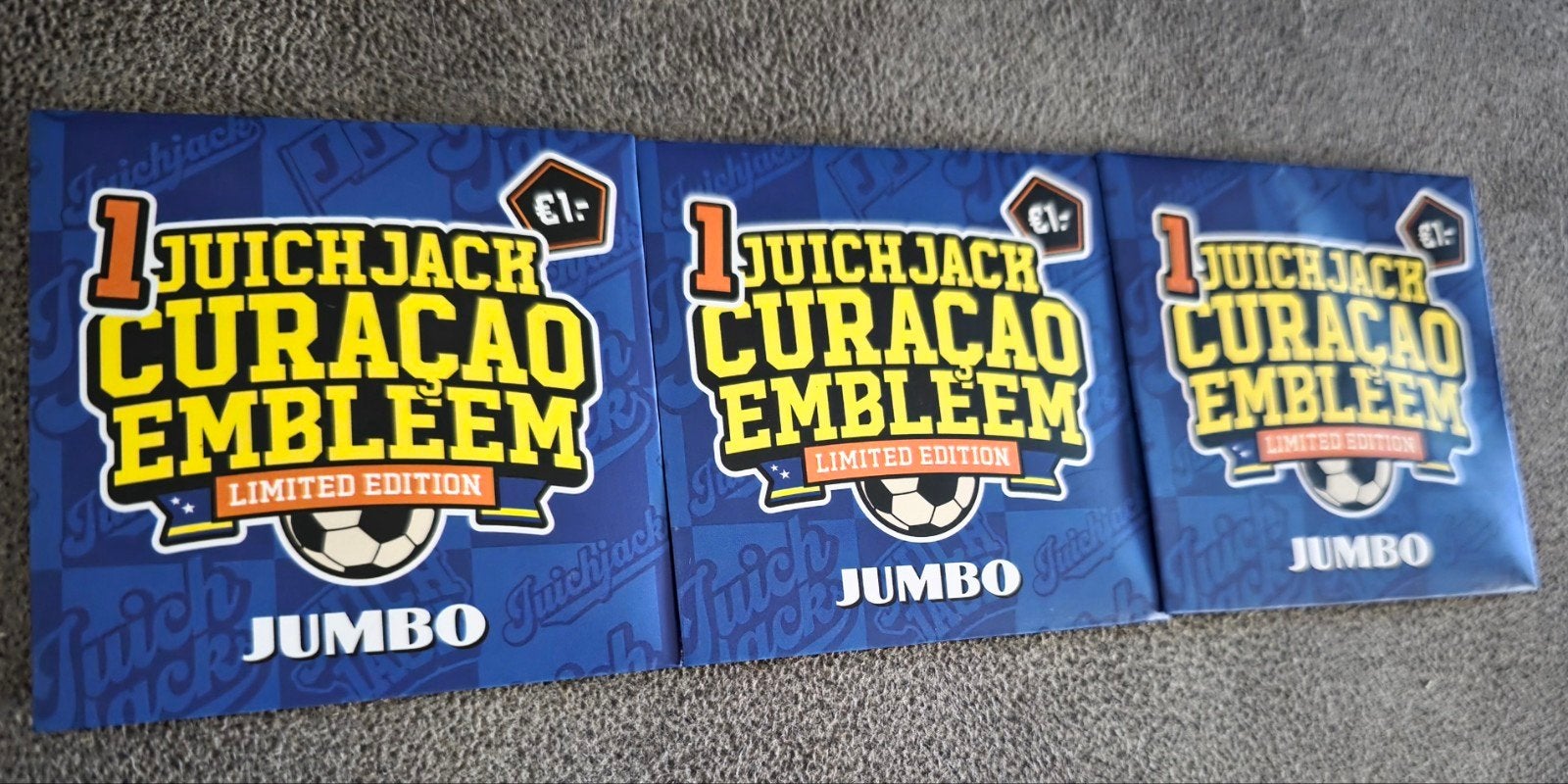 Laatste unlimited edition juich embleems  Curaçao, Verzamelen, Supermarktacties, Jumbo, Ophalen of Verzenden