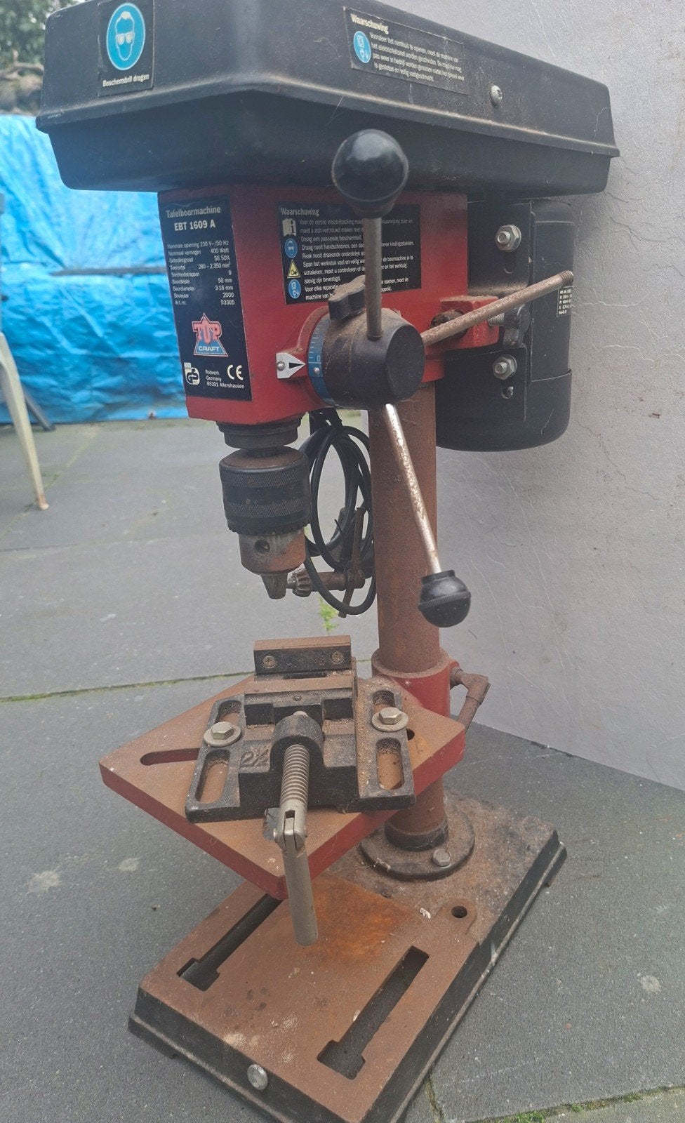 Tafelboormachine Top Craft EBT 1609 A - 400 Watt, Info@rotwerk.de, Gebruikt, Top Craft, Ophalen of Verzenden
