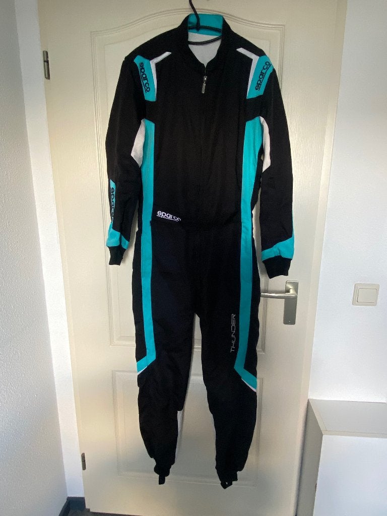 Sparco overall Thunder - zwart/blauw/wit - maat S, Ophalen, Gebruikt