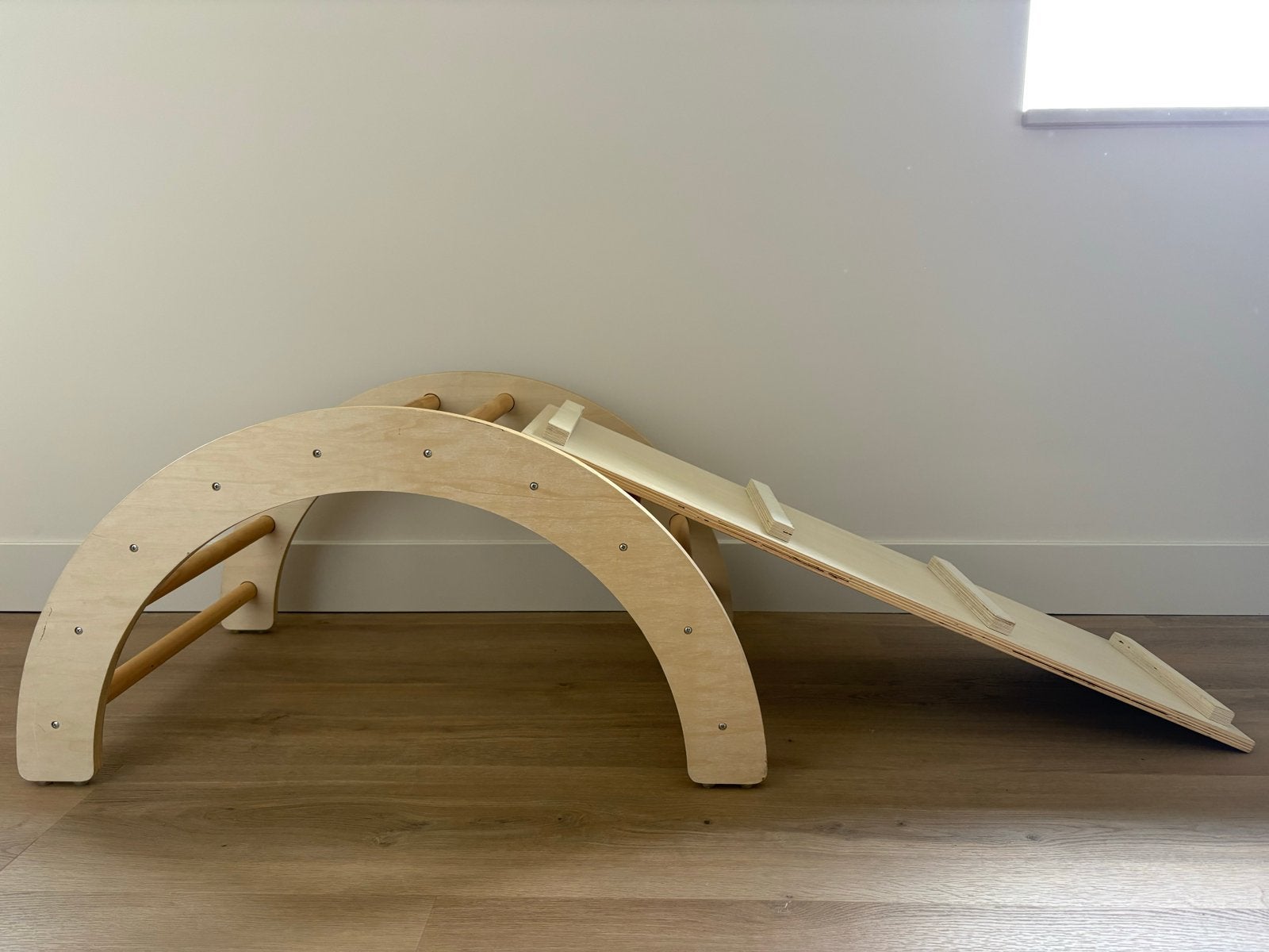 Houten Klimboog met Glijbaan/Klimplank voor Kinderen, Kinderen en Baby's, Ophalen, Zo goed als nieuw, Glijbaan