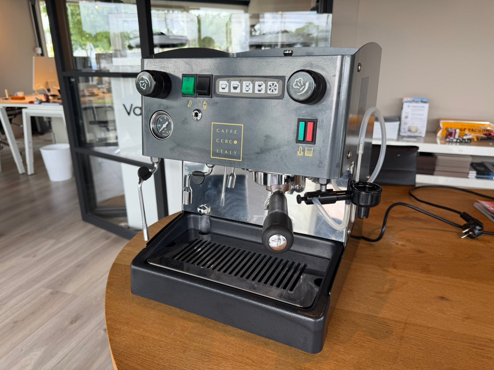 Caffe Cerco Italy koffie machine machine incl koffie, Ophalen, Koffiepads en cups, Espresso apparaat, Zo goed als nieuw