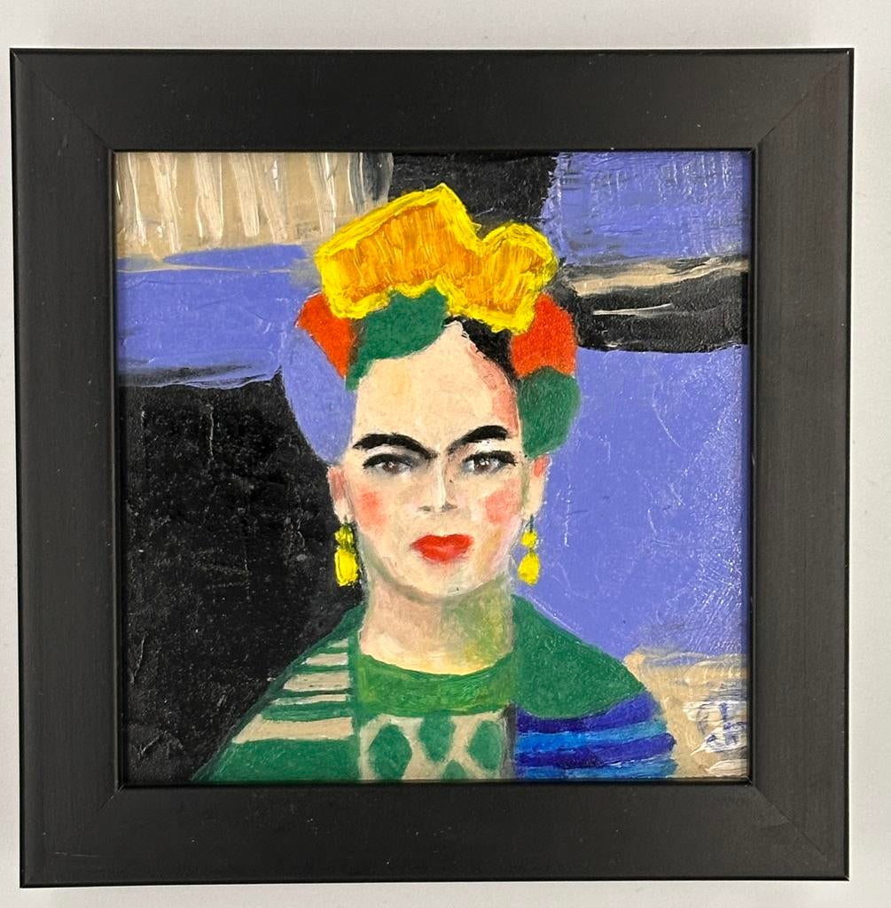 Frida Kahlo colour miniatuur, Antiek en Kunst, Kunst | Schilderijen | Modern, Ophalen of Verzenden