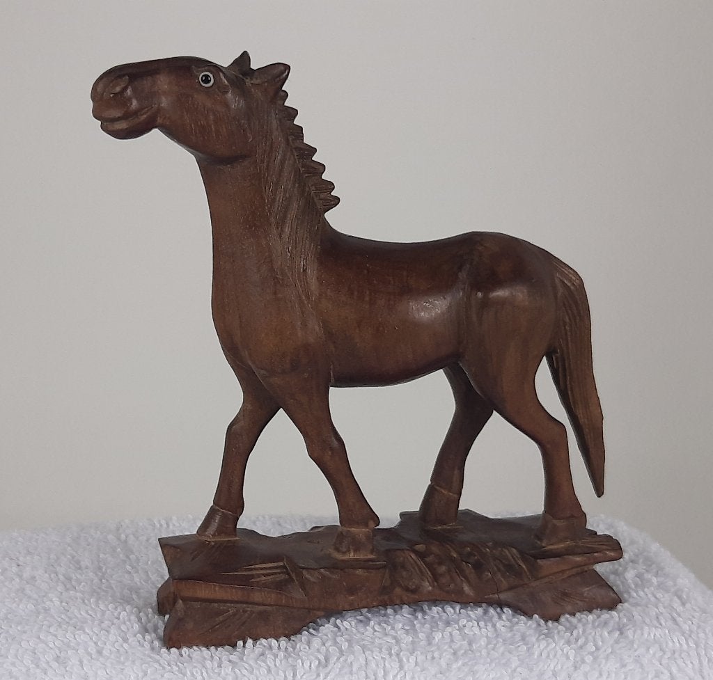l024-Mooi Chinees paard, uit hout gesneden., Antiek en Kunst, Ophalen of Verzenden