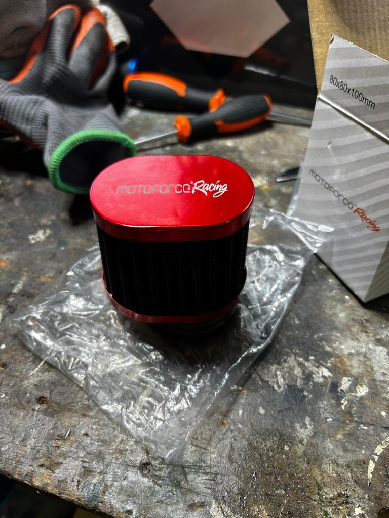 MotoForce Racing Luchtfilter Rood - Universeel, Ophalen of Verzenden, Nieuw, Carburateur