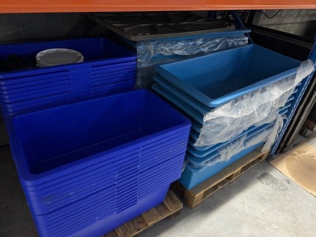 Partij meetbakken polyester en pvc, Ophalen, Nieuw