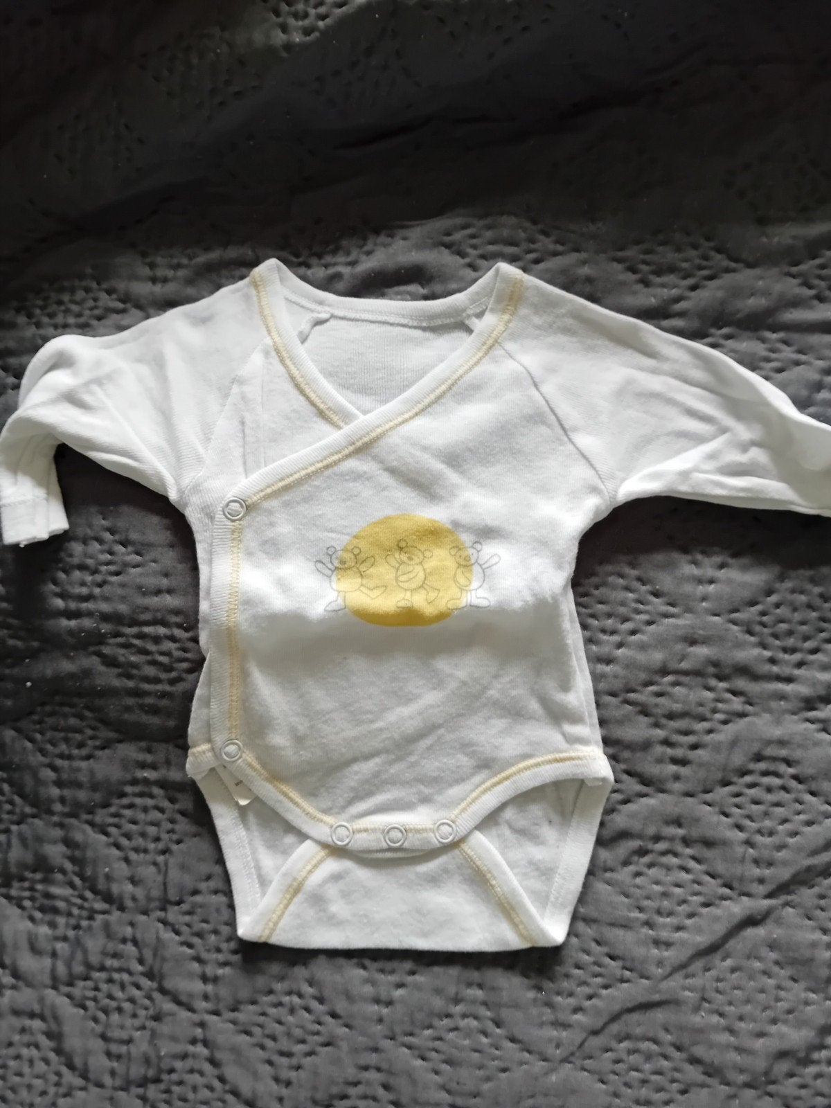 Overslagromper lange mouw . maat 50 (1 maand) beertjesp, Ophalen of Verzenden, Zo goed als nieuw, Jongetje of Meisje, Nacht- of Onderkleding