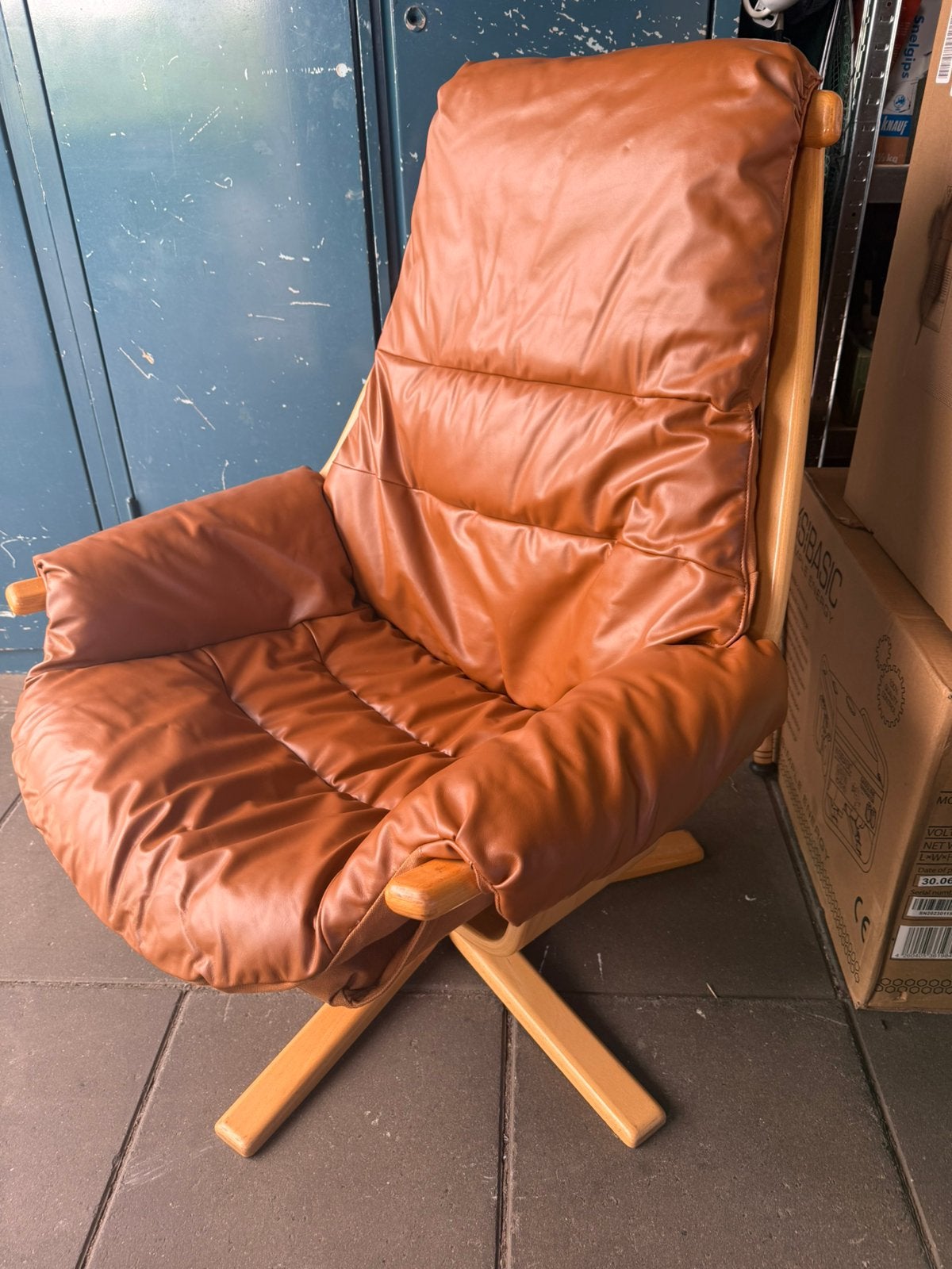 G-Möbel Sweeds design vintage fauteuil relax stoel jaren  70, Huis en Inrichting, Fauteuils, Ophalen of Verzenden, Zo goed als nieuw