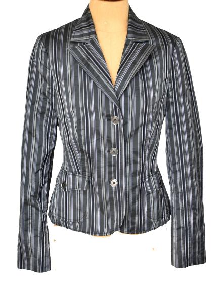Ambiente satijnen blazer, jasje, zwart/paars, Mt. 38 / M, Kleding | Dames, Maat 38/40 (M), Verzenden, Paars, Ambiente