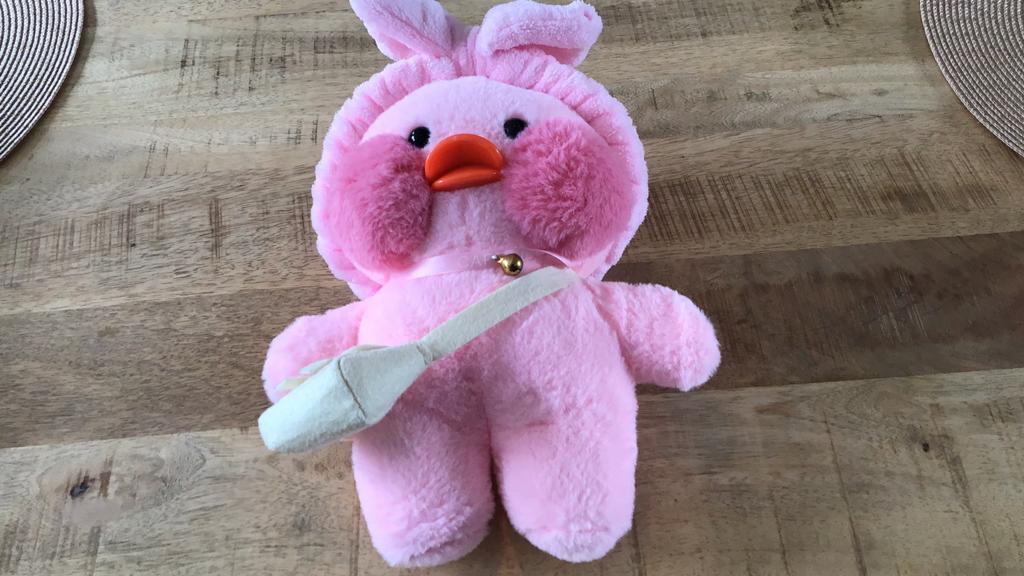 Paper Duck knuffel roze, Ophalen of Verzenden, Zo goed als nieuw, Roze, Eend