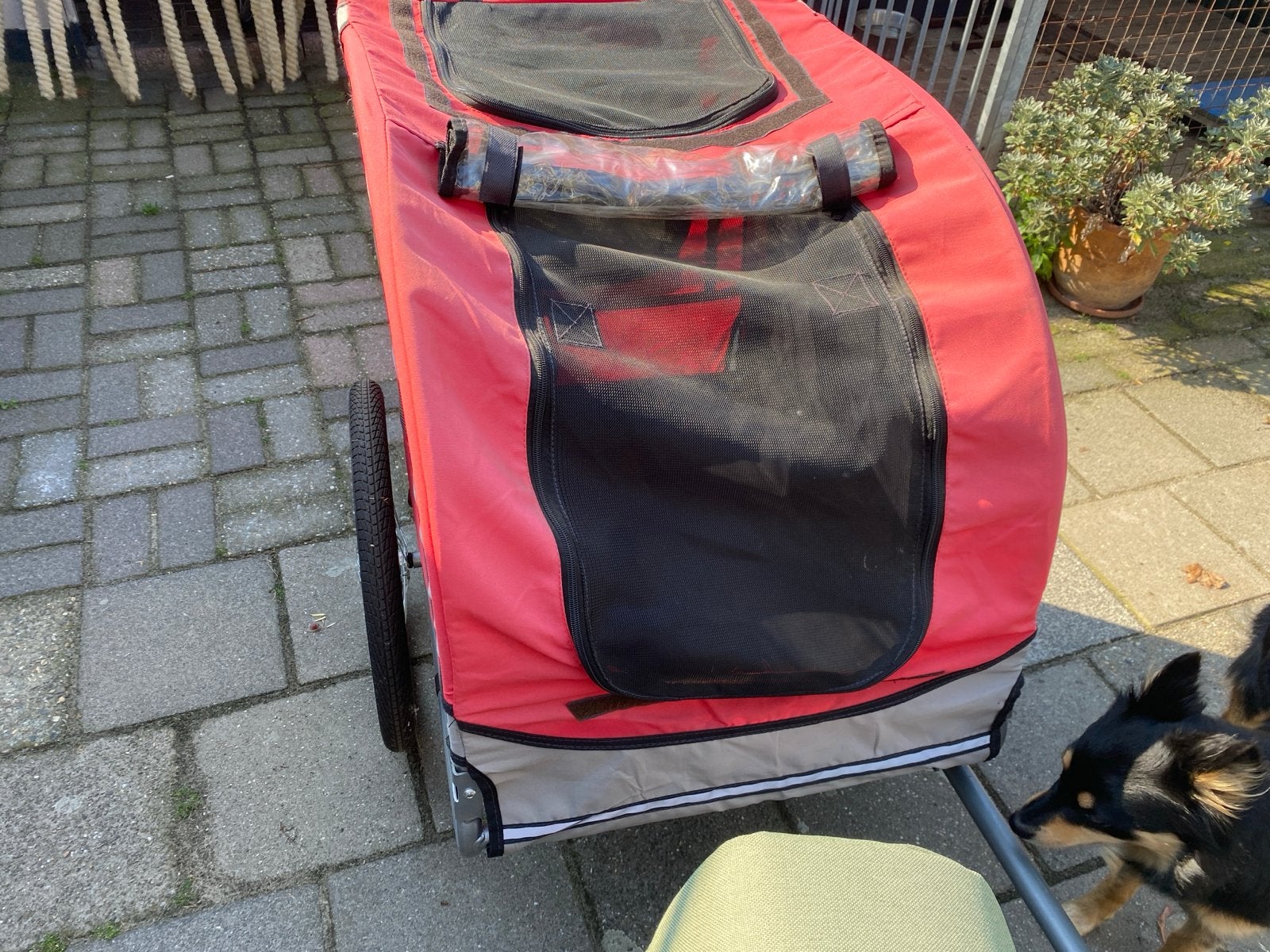 Inklapbare fietskar voor kleine tot middelgrote honden, Ophalen, Opvouwbaar, 20 tot 40 kg, Zo goed als nieuw