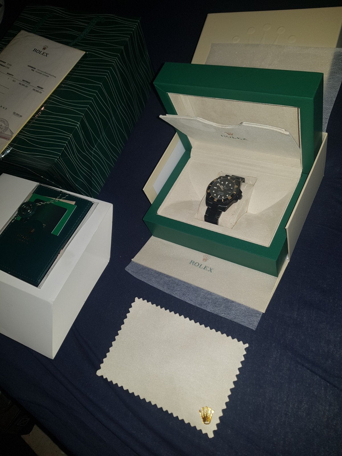 Horloge set Rolex heren compleet met boekjes en tas bon, Staal, Polshorloge, Nieuw, Ophalen of Verzenden