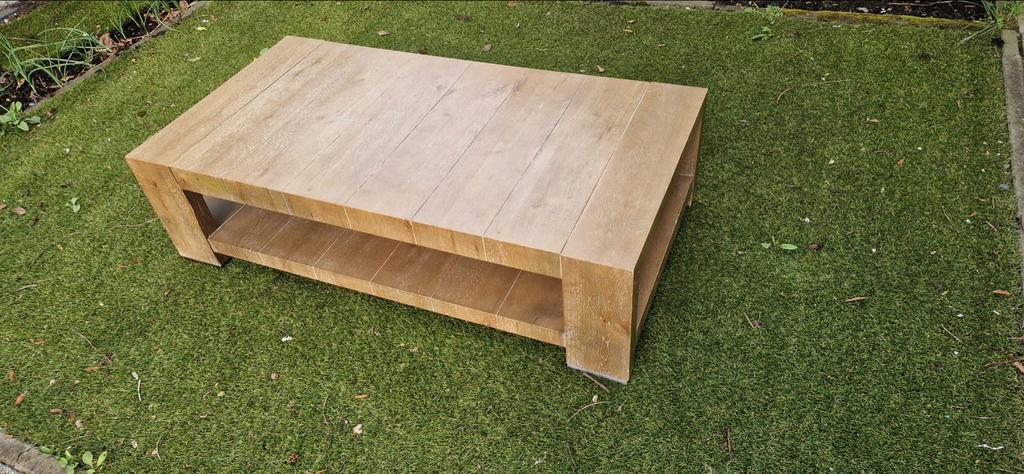 Houten salontafel - Rotterdam Overschie, Huis en Inrichting, Ophalen, Gebruikt, 100 tot 150 cm, 50 tot 100 cm