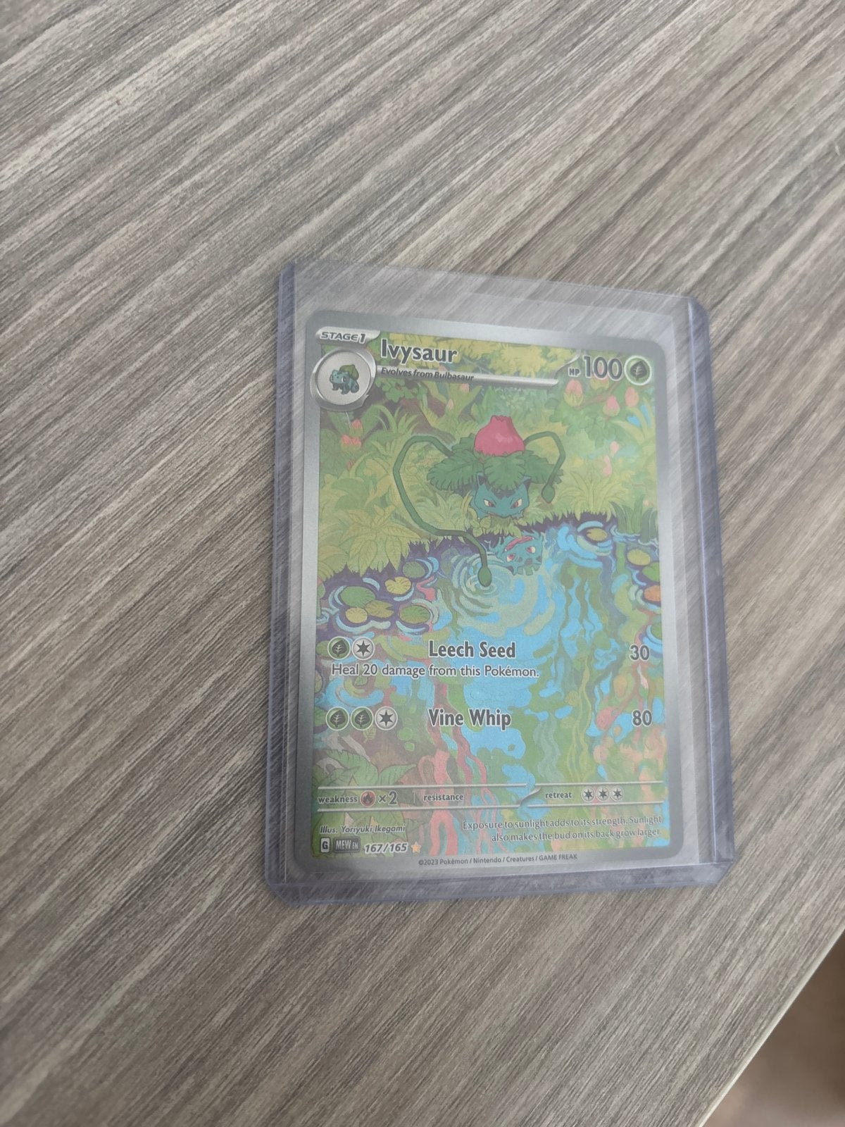 Ivysaur Pokémon kaart 172/165 - Zo goed als nieuw, Ophalen, Zo goed als nieuw, Losse kaart